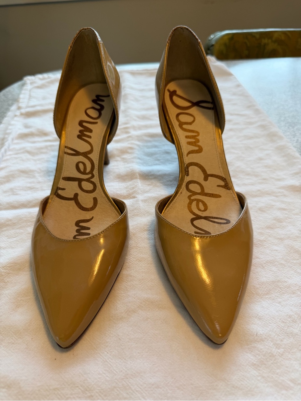 Sam Edelman Patent D'Orsay Pumps in Camel